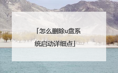 怎么删除u盘系统启动详细点