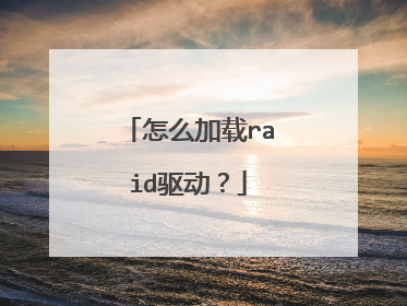 怎么加载raid驱动?