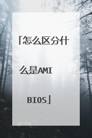怎么区分什么是AMI BIOS
