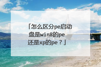 怎么区分pe启动盘是win8的pe还是xp的pe?