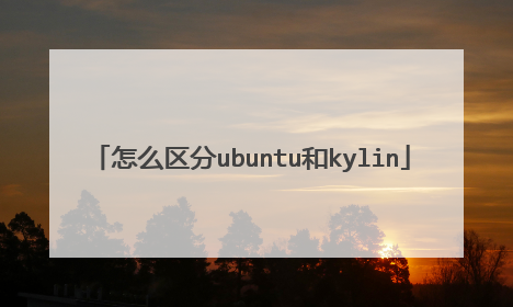 怎么区分ubuntu和kylin