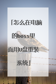 怎么在电脑的boss里面用U盘重装系统