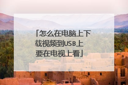 怎么在电脑上下载视频到USB上要在电视上看