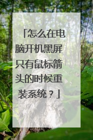 怎么在电脑开机黑屏只有鼠标箭头的时候重装系统?