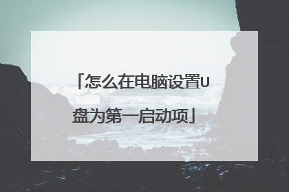 怎么在电脑设置U盘为第一启动项