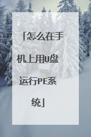 怎么在手机上用U盘运行PE系统