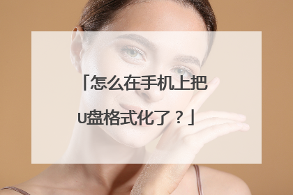 怎么在手机上把U盘格式化了?