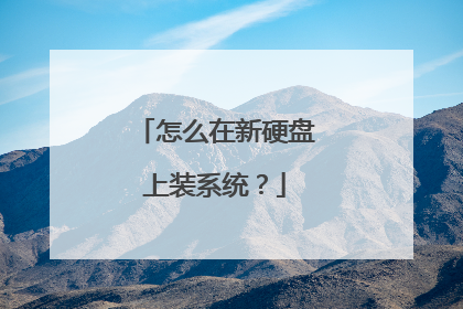 怎么在新硬盘上装系统?