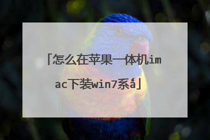怎么在苹果一体机imac下装win7系ǻ