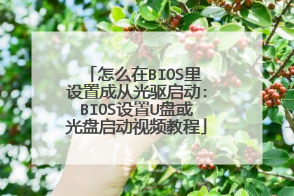 怎么在BIOS里设置成从光驱启动:BIOS设置U盘或光盘启动视频教程