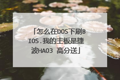 怎么在DOS下刷BIOS.我的主板是捷波HAO3 高分送