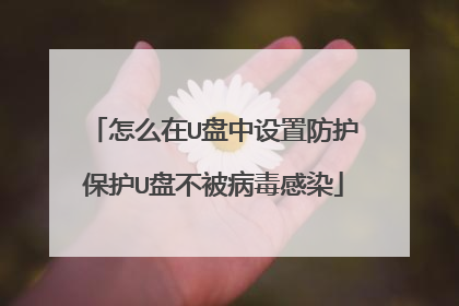 怎么在U盘中设置防护保护U盘不被病毒感染