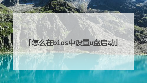 怎么在bios中设置u盘启动