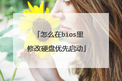 怎么在bios里修改硬盘优先启动