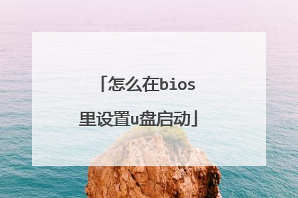 怎么在bios里设置u盘启动