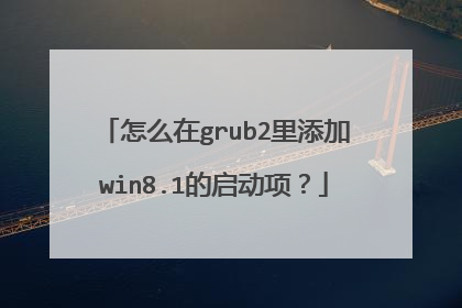 怎么在grub2里添加win8.1的启动项?