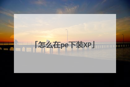 怎么在pe下装XP