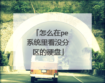 怎么在pe系统里看没分区的硬盘