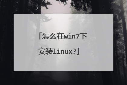 怎么在win7下安装linux?
