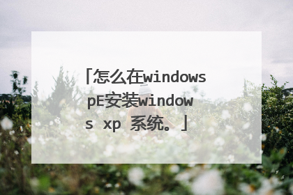 怎么在windows pE安装windows xp 系统。