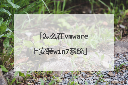 怎么在vmware上安装win7系统
