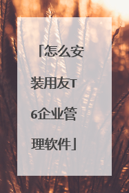 怎么安装用友T6企业管理软件
