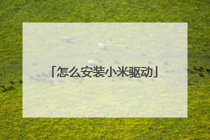 怎么安装小米驱动
