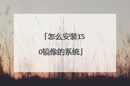 怎么安装ISO镜像的系统