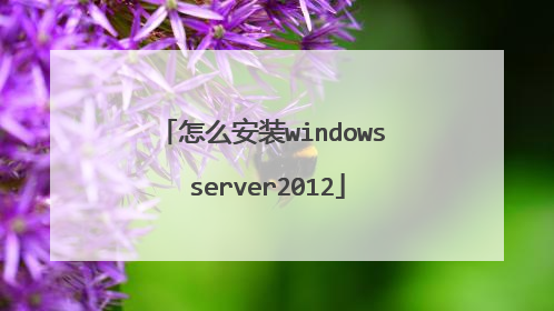 怎么安装windows server2012