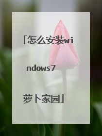 怎么安装windows7 萝卜家园