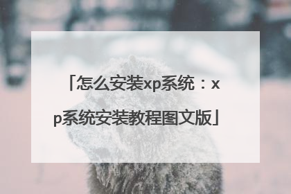 怎么安装xp系统:xp系统安装教程图文版