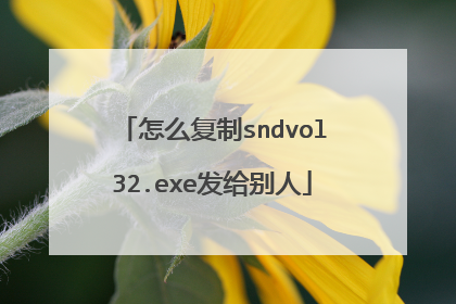 怎么复制sndvol32.exe发给别人