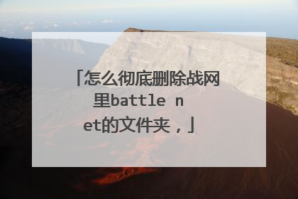怎么彻底删除战网里battle net的文件夹,
