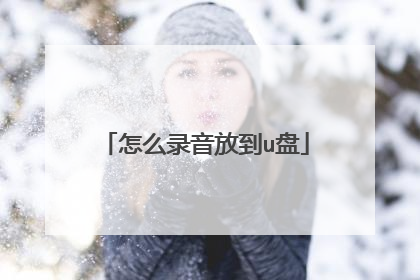 怎么录音放到u盘