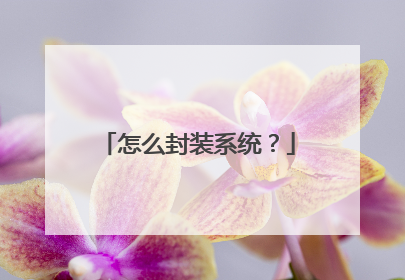 怎么封装系统?