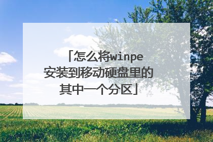 怎么将winpe安装到移动硬盘里的其中一个分区