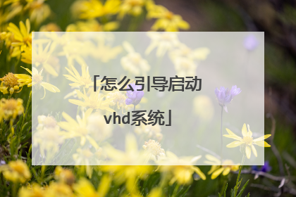 怎么引导启动vhd系统