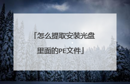 怎么提取安装光盘里面的PE文件