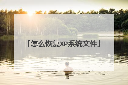 怎么恢复XP系统文件