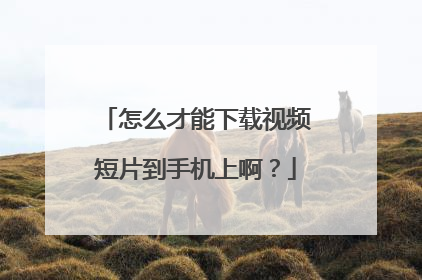 怎么才能下载视频短片到手机上啊?