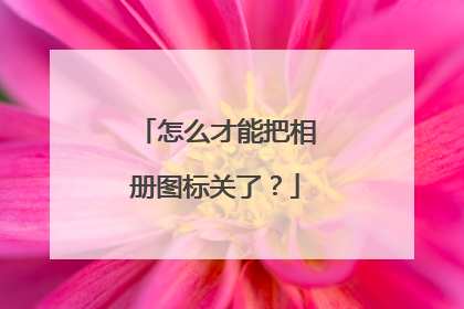 怎么才能把相册图标关了?