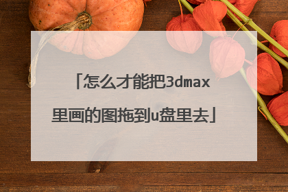 怎么才能把3dmax里画的图拖到u盘里去