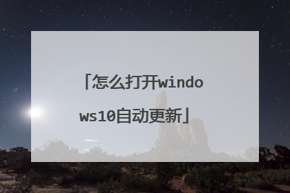 怎么打开windows10自动更新