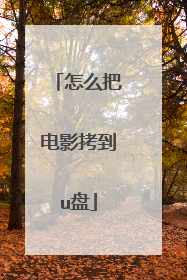 怎么把电影拷到u盘