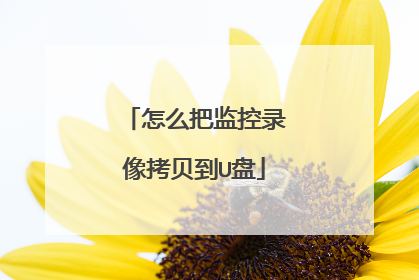 怎么把监控录像拷贝到U盘