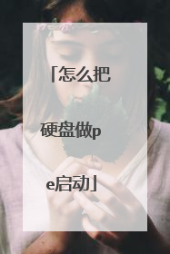 怎么把硬盘做pe启动