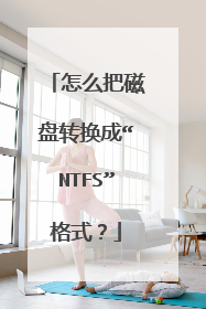 怎么把磁盘转换成“NTFS”格式?