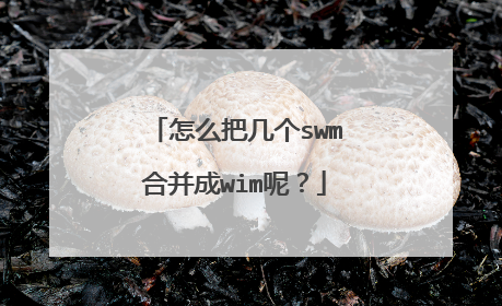怎么把几个swm合并成wim呢?