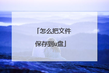 怎么把文件保存到u盘