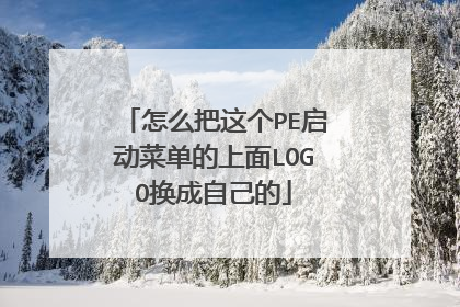 怎么把这个PE启动菜单的上面LOGO换成自己的
